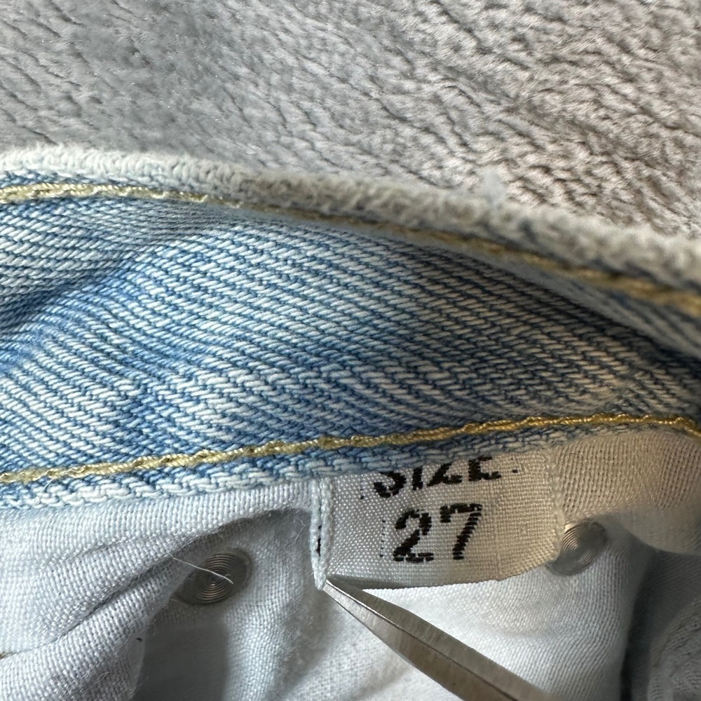 Vintage Hugo Boss High Waisted Straight Leg Jeans Women's Size 27 Light Blue - Picture 4 of 7